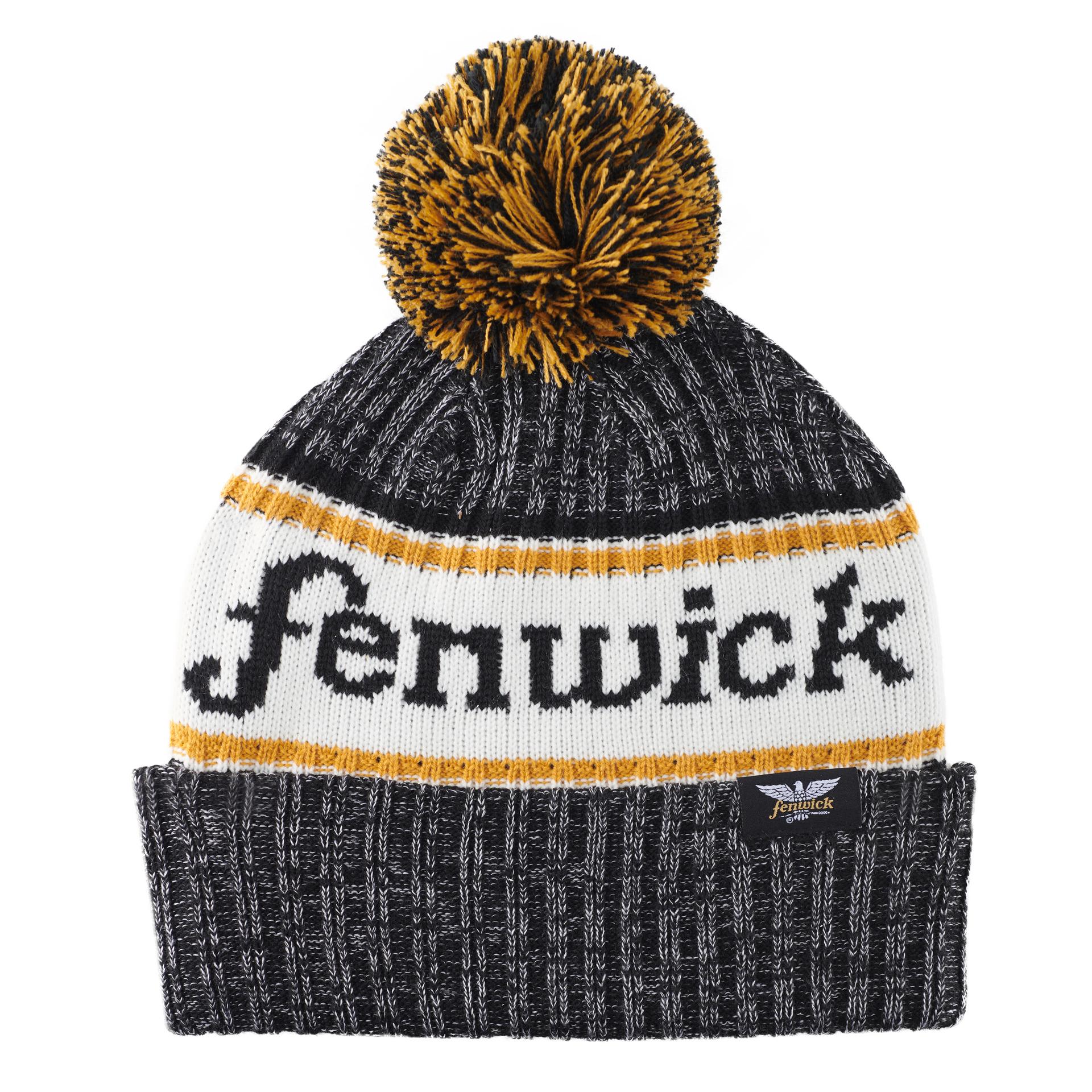 Classic Rib Knit Beanie with Pom-Pom